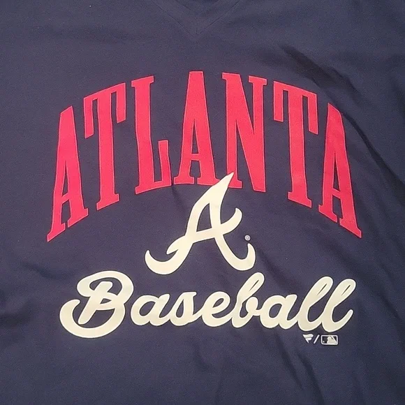 Womens Small Atlanta Braves V Neck Shirt. NWT - Picture 6 of 9